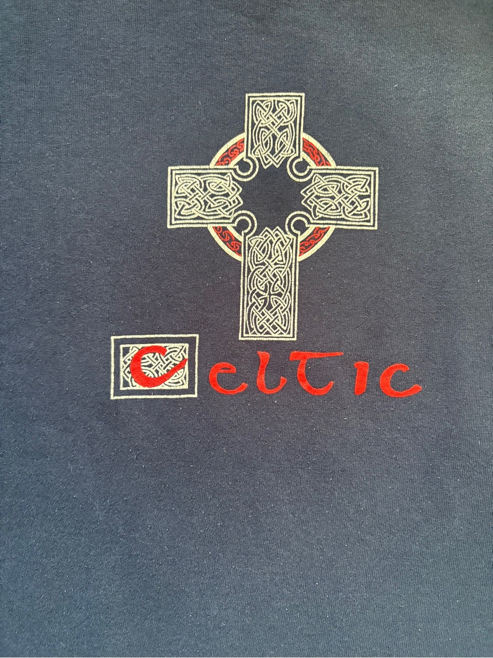 Celtic Embroidered Crewneck Sweatshirt - Navy Size XL - Picture 3 of 4